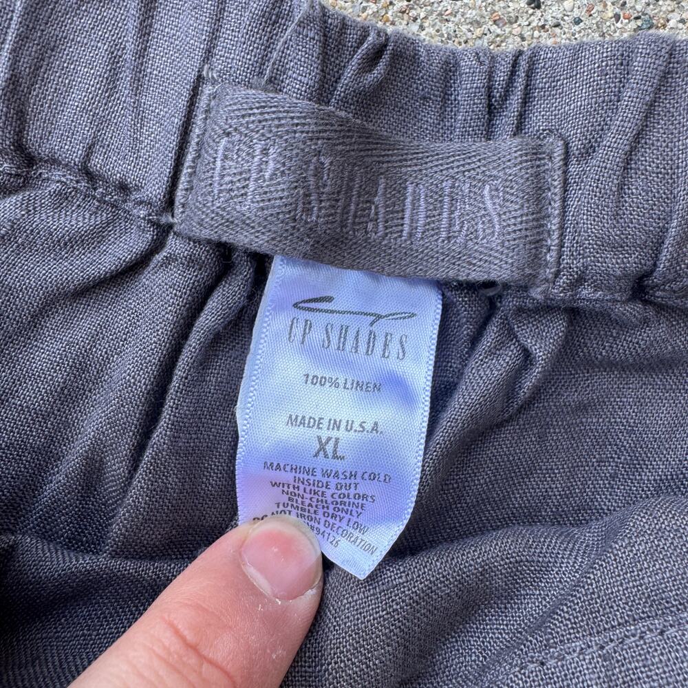 CP Shades Wendy Gray 100% Linen Wide Leg Pants Size XL Made in USA - Picture 4 of 4